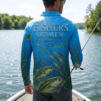 Fishers Of Men Guided By Faith Bass Polo Long Sleeve Shirt
