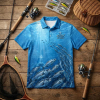 Fishers Of Men Guided By Faith Fishing Polo Shirt