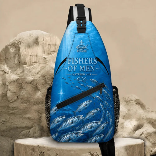 Fishers Of Men Guided By Faith Fishing Sling Bag