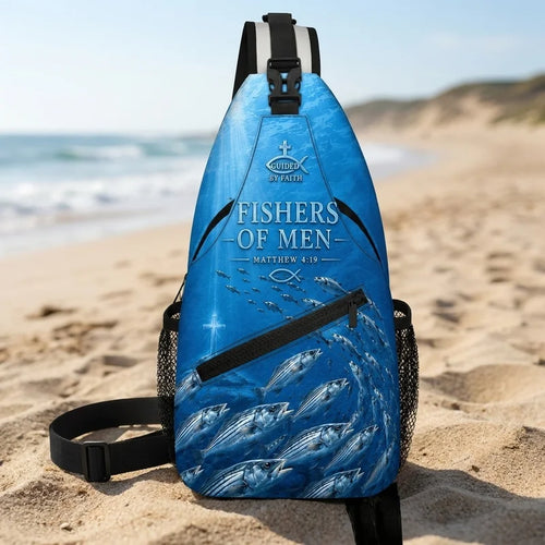 Fishers Of Men Guided By Faith Fishing Sling Bag