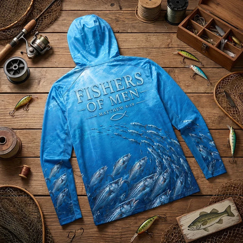 Fishers Of Men Guided By Faith Fishing Sun Protection Shirt