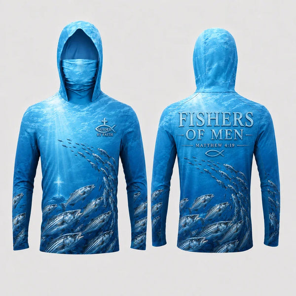 Fishers Of Men Guided By Faith Fishing Sun Protection Shirt
