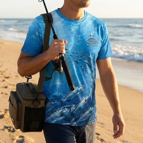Fishers Of Men Guided By Faith Fishing T-Shirt
