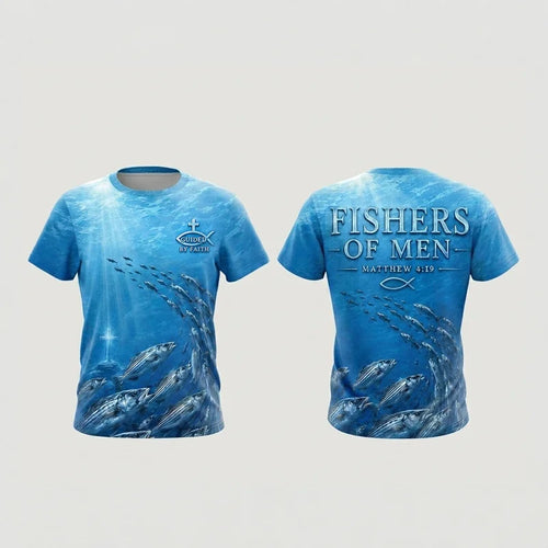 Fishers Of Men Guided By Faith Fishing T-Shirt