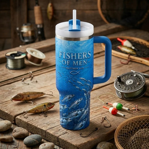 Fishers Of Men Guided By Faith Fishing Tumbler
