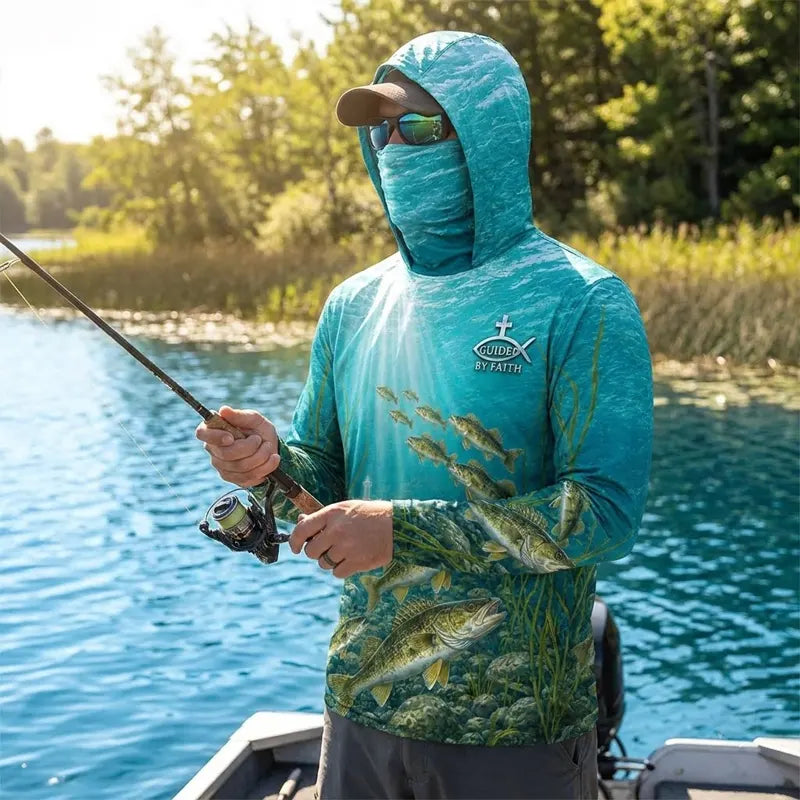 Fishers Of Men Guided By Faith Walleye Sun Protection Shirt 2026