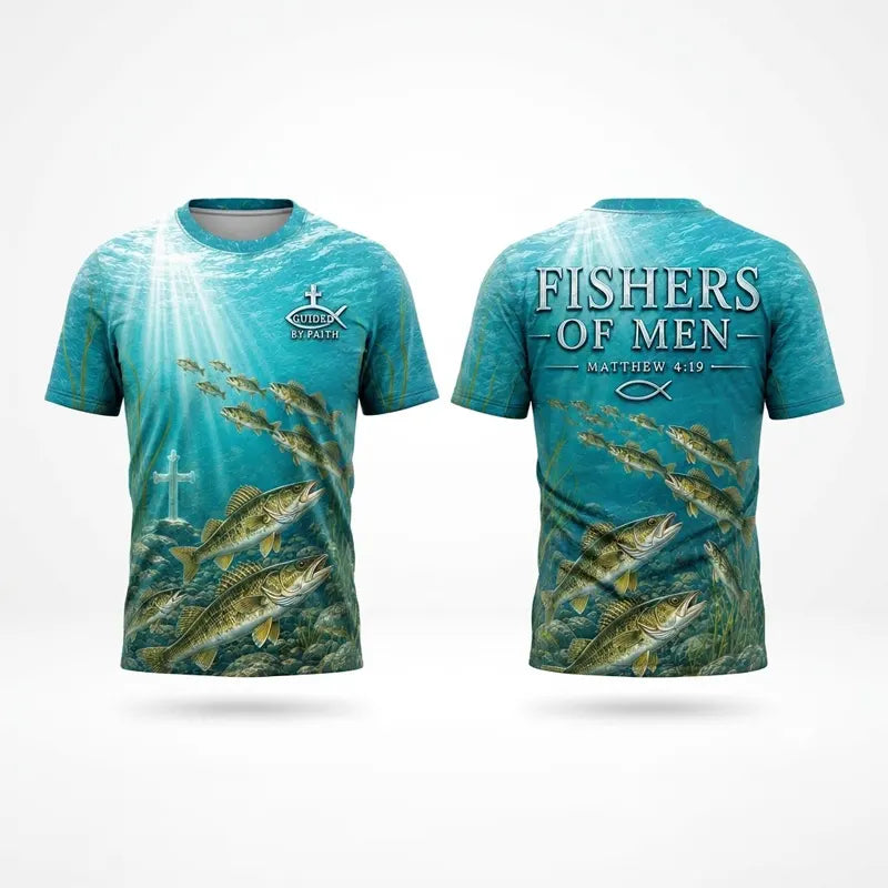 Fishers Of Men Guided By Faith Walleye T-Shirt 2026