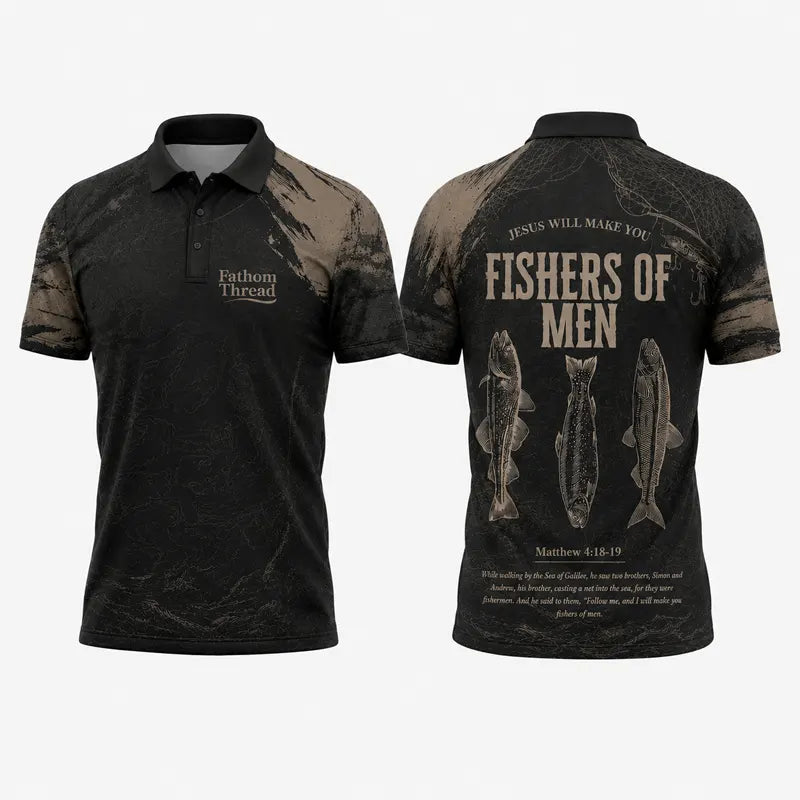 Fishers of Men Christian Fishing Polo Shirt