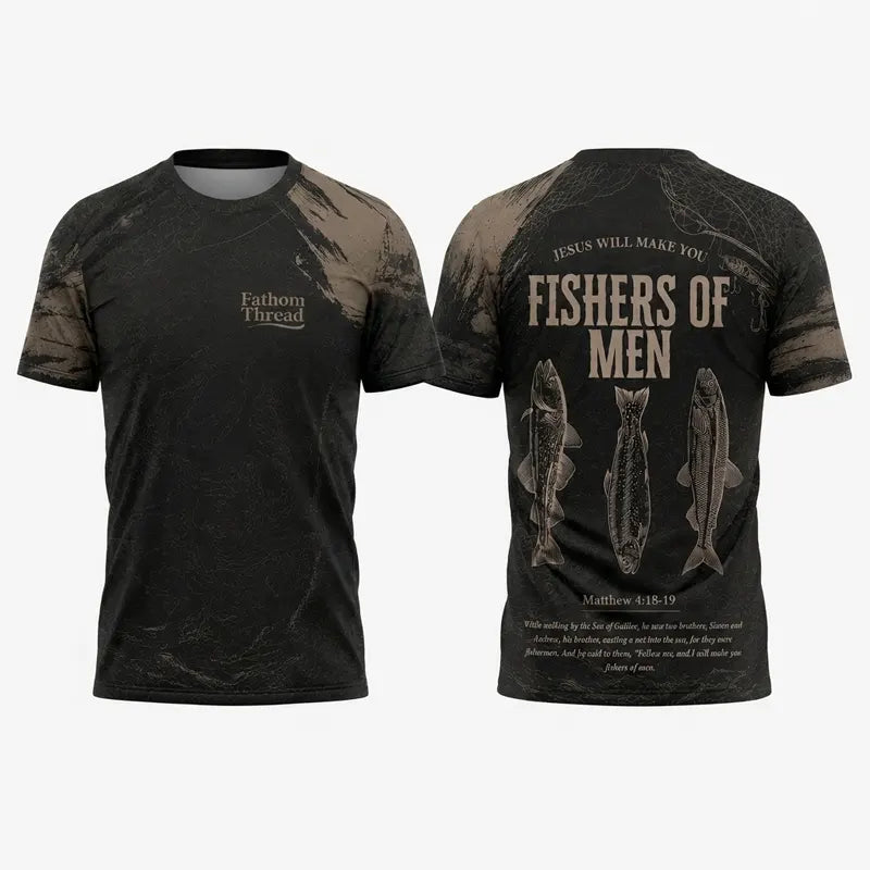 Fishers of Men Christian Fishing T-Shirt