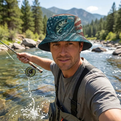 Fishing American Way Bucket Hat