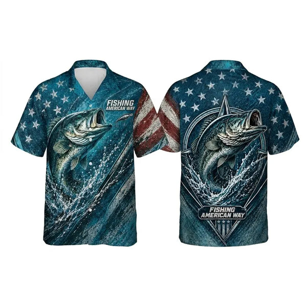 Fishing American Way Patriotic Apparel