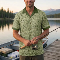Fishing Camo Fish Pattern Performance Hawaiian Shirt