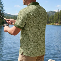 Fishing Camo Fish Pattern Performance Hawaiian Shirt