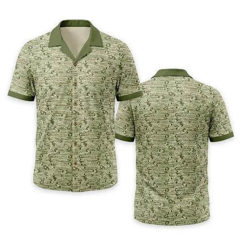 Fishing Camo Fish Pattern Performance Hawaiian Shirt