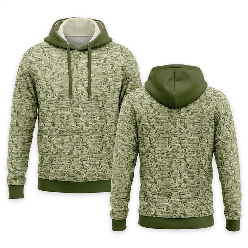 Fishing Camo Fish Pattern Performance Hoodie