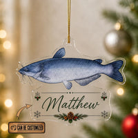 Personalized Fishing Christmas Fish Species Collection Acrylic Ornament