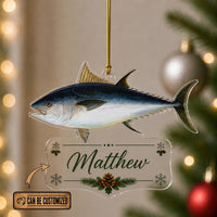 Personalized Fishing Christmas Fish Species Collection Acrylic Ornament