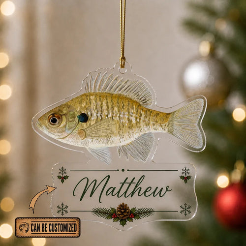 Personalized Fishing Christmas Fish Species Collection Acrylic Ornament