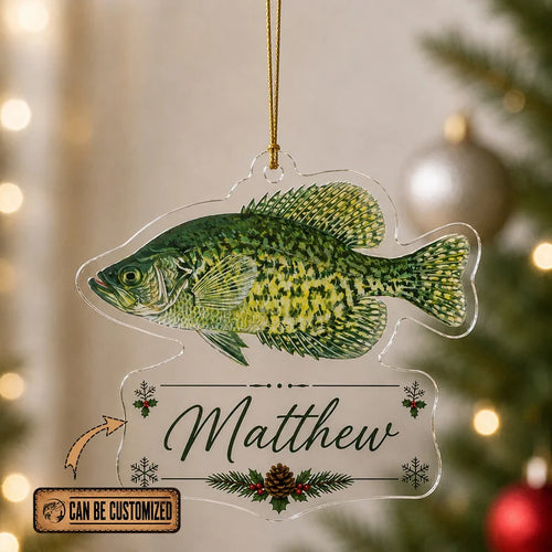 Personalized Fishing Christmas Fish Species Collection Acrylic Ornament