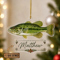 Personalized Fishing Christmas Fish Species Collection Acrylic Ornament