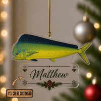 Personalized Fishing Christmas Fish Species Collection Acrylic Ornament