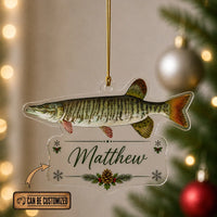 Personalized Fishing Christmas Fish Species Collection Acrylic Ornament