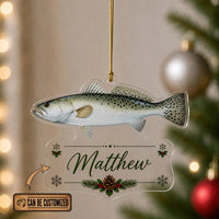 Personalized Fishing Christmas Fish Species Collection Acrylic Ornament