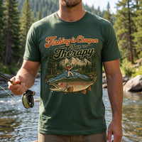 Fishing Is Cheaper Than Therapy Funny Fishing T-Shirt