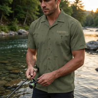 Fishing John 21:6 Christian Fishing Hawaiian Shirt