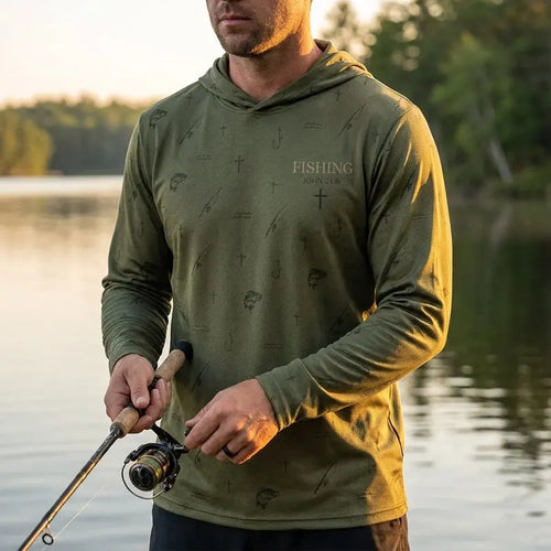 Fishing John 21:6 Christian Fishing Hoodie