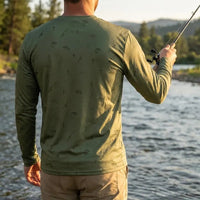Fishing John 21:6 Christian Fishing Long Sleeve Shirt