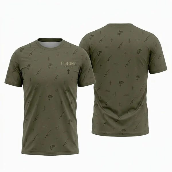 Fishing John 21:6 Christian Fishing T-Shirt