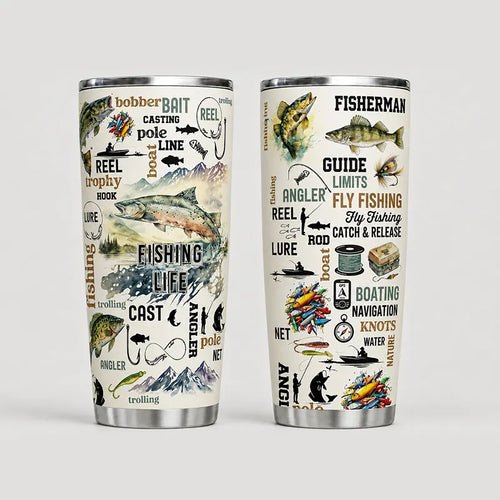 Fishing Life 20oz Skinny Tumbler