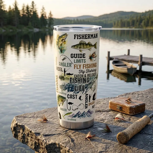 Fishing Life 20oz Skinny Tumbler
