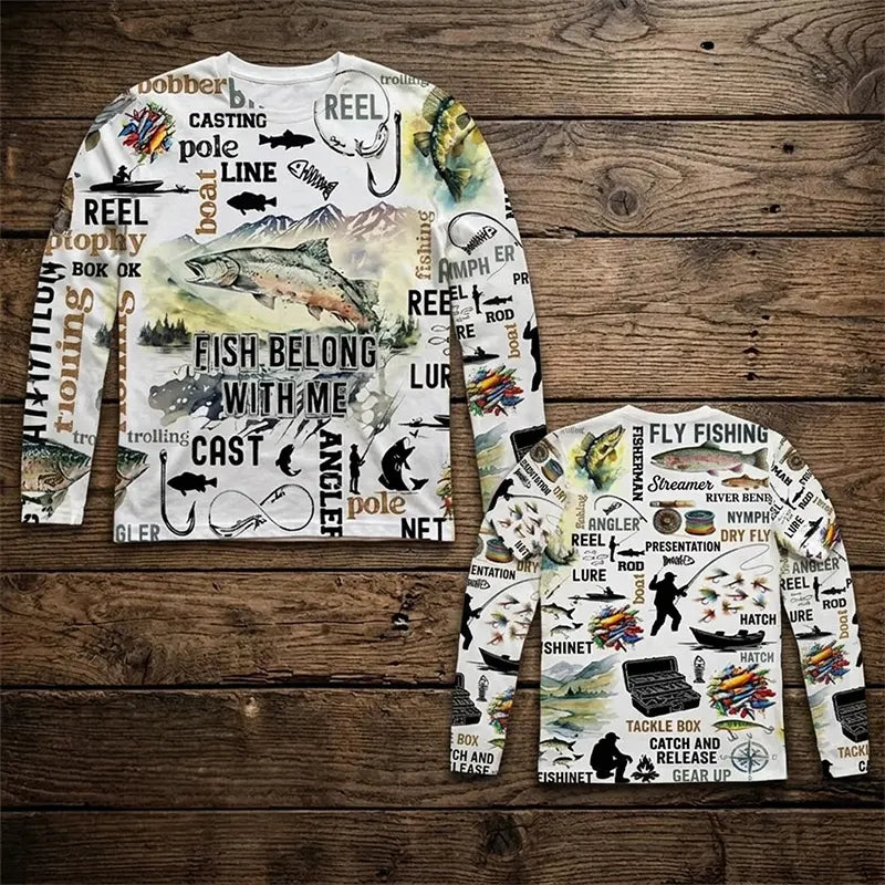 Fishing Life All-Over Print Long Sleeve Shirt