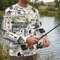 Fishing Life All-Over Print Long Sleeve Shirt
