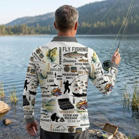 Fishing Life All-Over Print Polo Long Sleeve Shirt