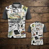 Fishing Life All-Over Print Polo Shirt