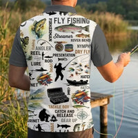 Fishing Life All-Over Print Polo Shirt