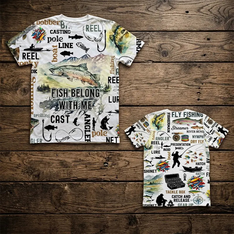 Fishing Life All-Over Print T-Shirt