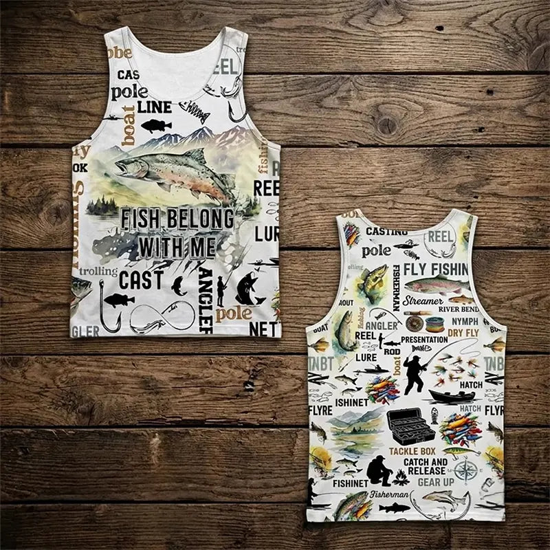 Fishing Life All-Over Print Tank Top