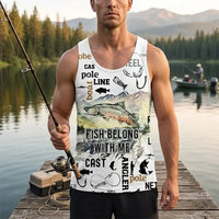 Fishing Life All-Over Print Tank Top
