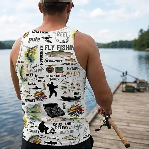 Fishing Life All-Over Print Tank Top