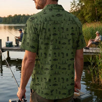 Fishing Life Pattern Hawaiian Shirt