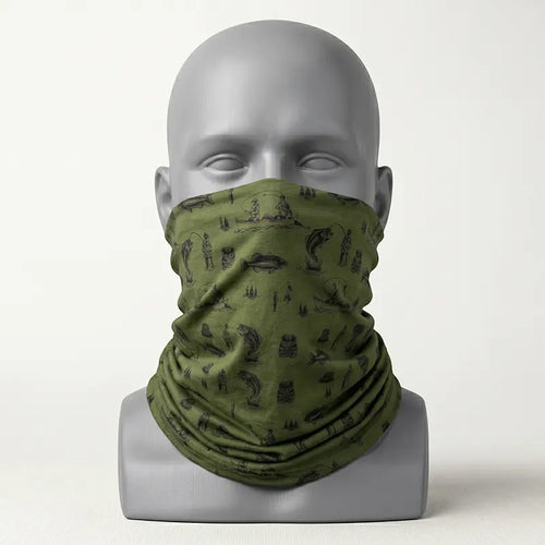 Fishing Life Pattern Neck Gaiter