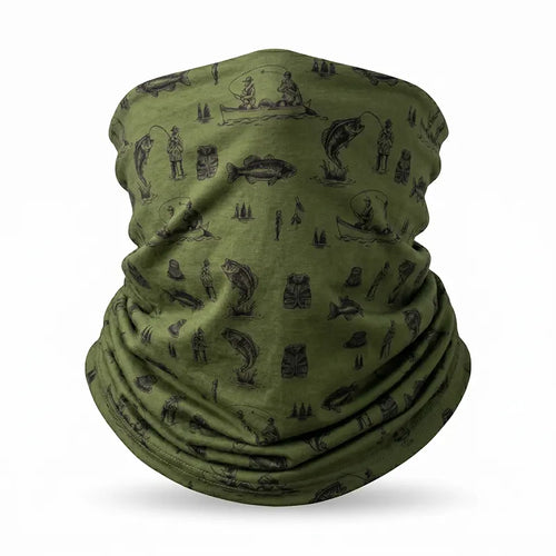 Fishing Life Pattern Neck Gaiter