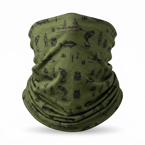 Fishing Life Pattern Neck Gaiter