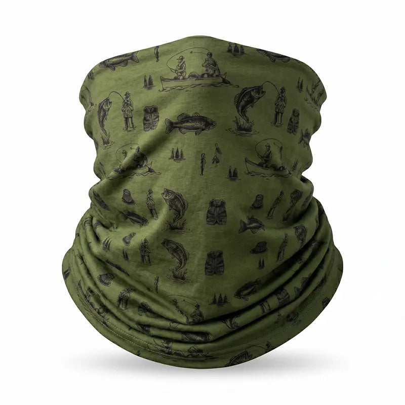Fishing Life Pattern Neck Gaiter