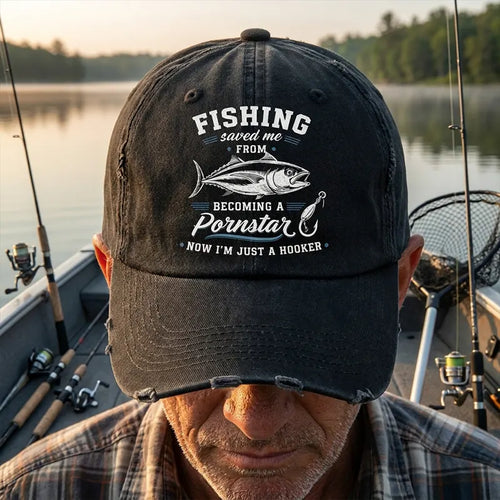 Fishing Saved Me Funny Fishing Classic Cap