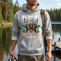 Fishing Solves Most of My Problems Hunting Solves the Rest Crewneck Sweatshirt